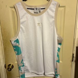 NWOT Adidas White Mesh Jersey